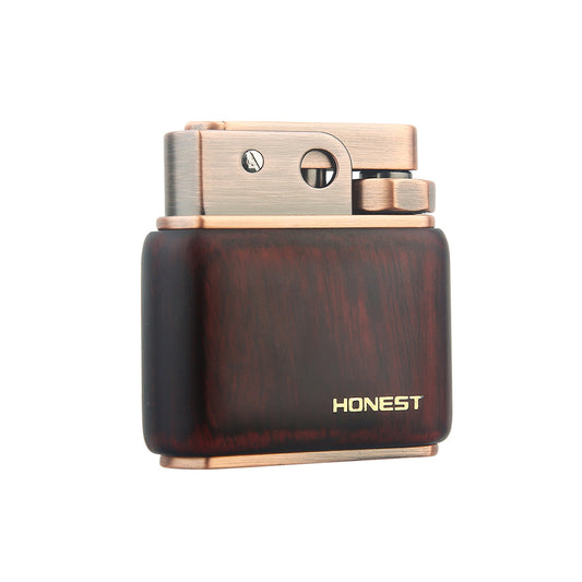 Honest Retro Lighter, Refillable Kerosene Lighter, Left Slide Ignition, Classic Soft Flame Torch Lighter for Cigars Candles Cigarettes Kitchen, Gift for Husband Boyfriend Father