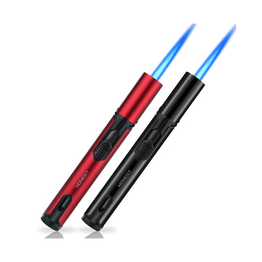 Honest Torch Lighters, Butane Lighters Refillable Single Jet Flame for Candle Grill BBQ Camping