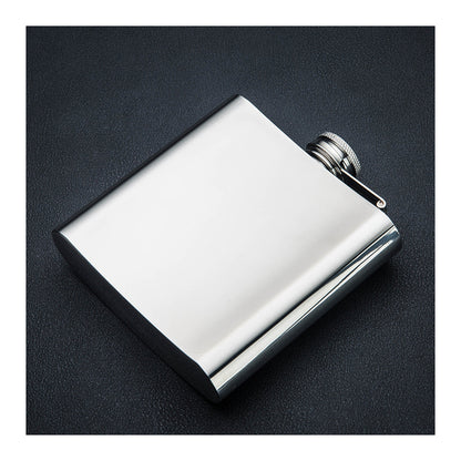 Honest Fashion High-End 6oz Stainless Steel Flask Portable Outdoor Pocket Liquor Flask Thickened 304 Stainless Steel Alcohol Flask