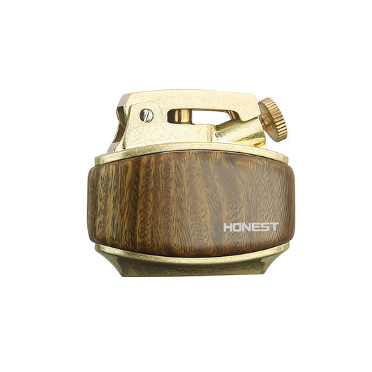 Honest Windproof Brass Vintage Trench Lighter,with Adjustable Flame for Outdoor Camping (No Fuel Required)