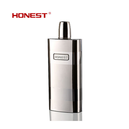 Honest 304 Stainless Steel 12oz Large Capacity Hip Flask Portable Outdoor Liquor Flask for Men with Drinking Cup