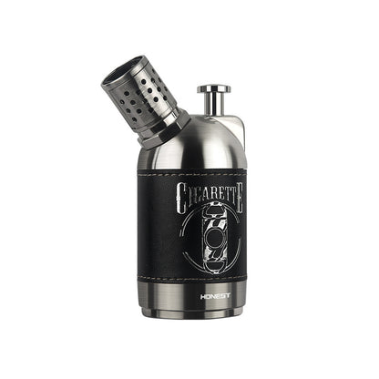 Honest Quad Torch Lighter Leather Tabletop Refillable Butane Gas Red Flame Cigar Tobacco Lighter