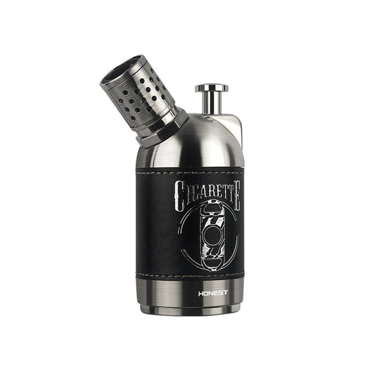 Honest Quad Torch Lighter Leather Tabletop Refillable Butane Gas Red Flame Cigar Tobacco Lighter