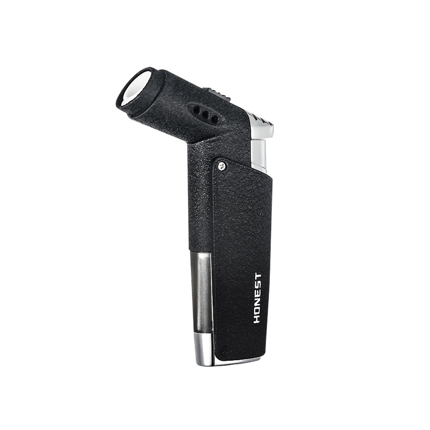 HONEST Mini Portable Windproof Refillable Metal Butane Lighter Straight Jet Flame Compact Pocket Lighter for Men Gift