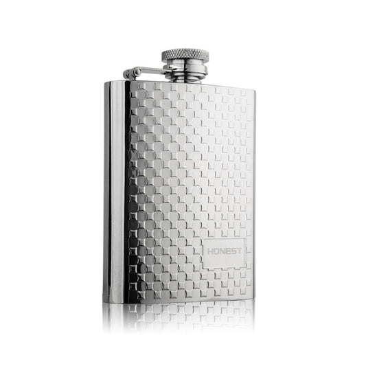 Honest 4oz Stainless Steel Hip Flask 304 Food Grade Metal Portable Pocket Alcohol Flask for Outdoor Travel US EU Russia Users