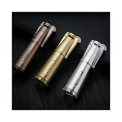 Honest Metal Kerosene Gasoline Vintage Collectible Lighter, Wheeled Trench Cool Lighter Windproof Trench (Liquid Not Included) Refillable Fuel, Portable Candle Cigar Lighter Outdoor Camping