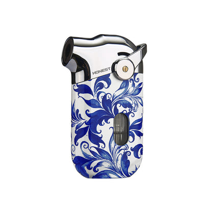 Honest Windproof Refillable Butane Jet Flame Metal Lighter Blue Flame Luxury Stylish Gift for Men