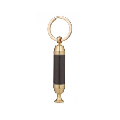 Honest Solid Brass 2-in-1 Cigar Punch Cutter Cigar Needle with Keychain, Cigar Draw Enhancer, Premium Cigar Accessories Tool