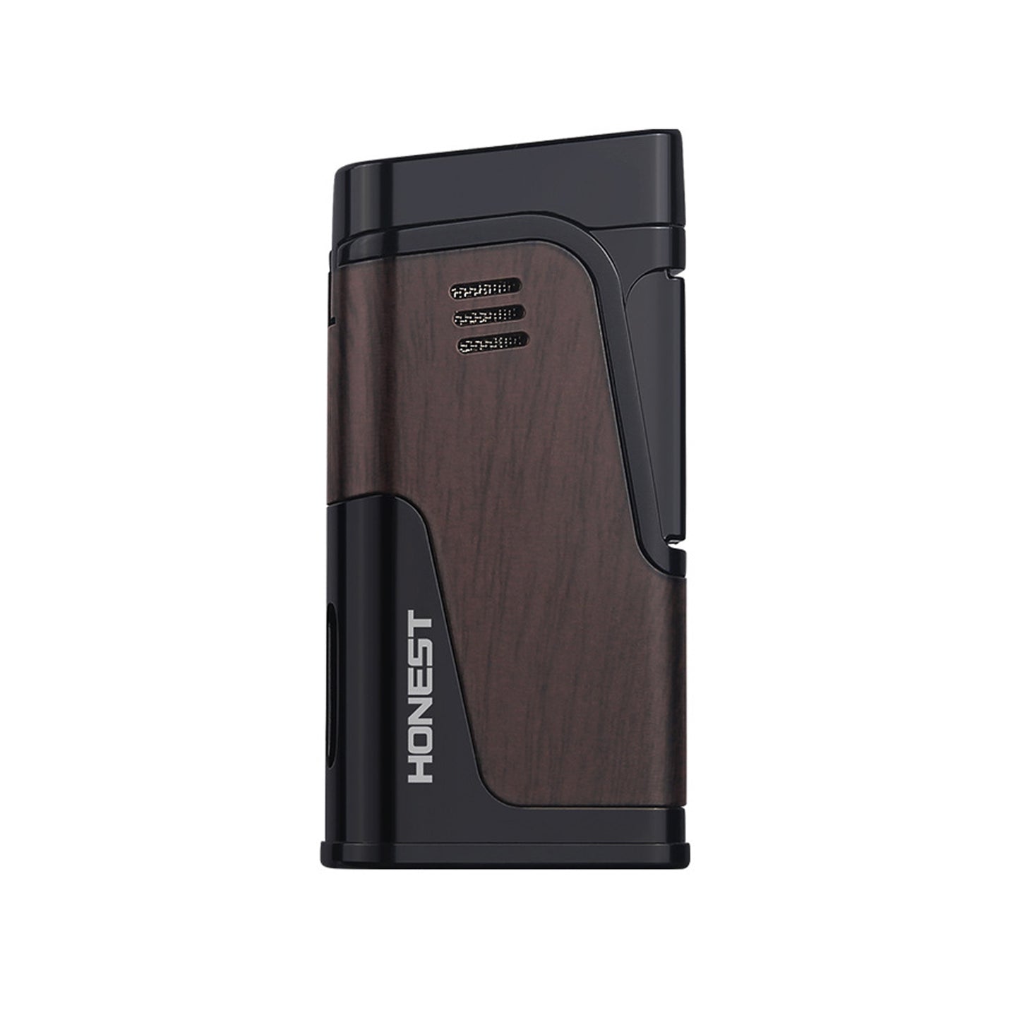 HONEST Genuine Windproof Refillable Butane Lighter Dual Jet Flame Metal Design Gift Item