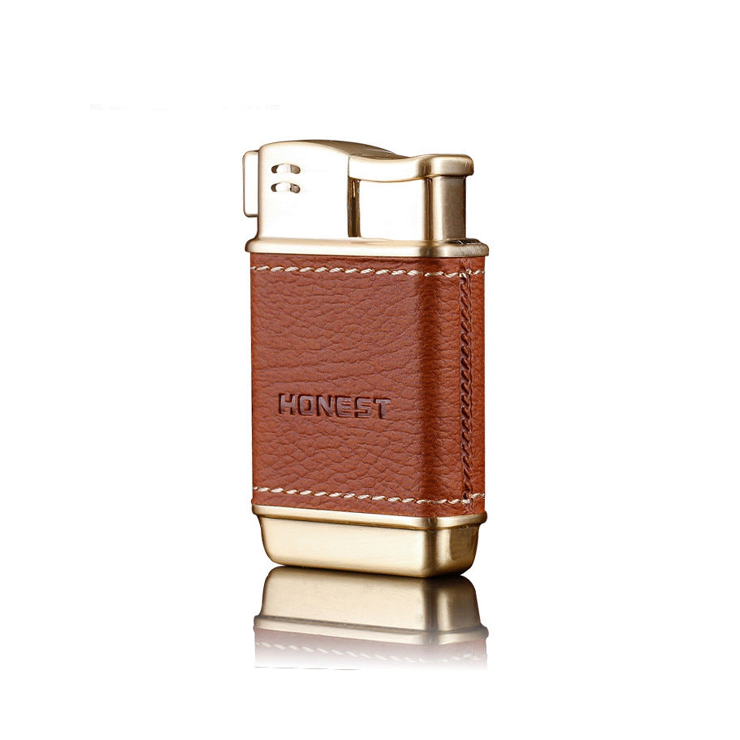 Honest Angled Flame Lighter Classic Retro Refillable Butane Lighter for Men Gift
