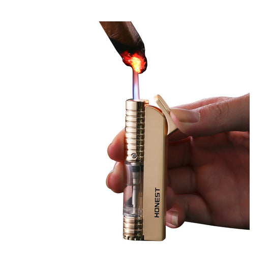 Honest Original Ultra Thin Creative Refillable Gas Lighter Windproof Electronic Lighter Stylish Gift for Men