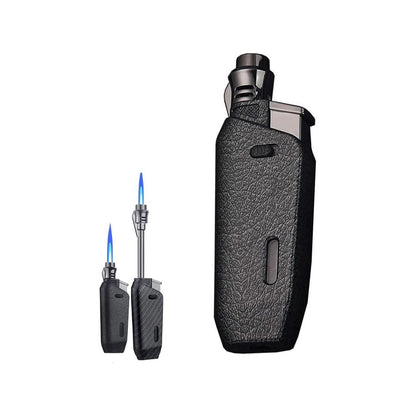 Honest Torch Lighter Telescopic Long Wand Jet Lighter Windproof Butane Gas Refillable Lighters with Safety Lock Fuel Window for Candle Kitchen Outdoor Grill BBQ (Butane Not Included)