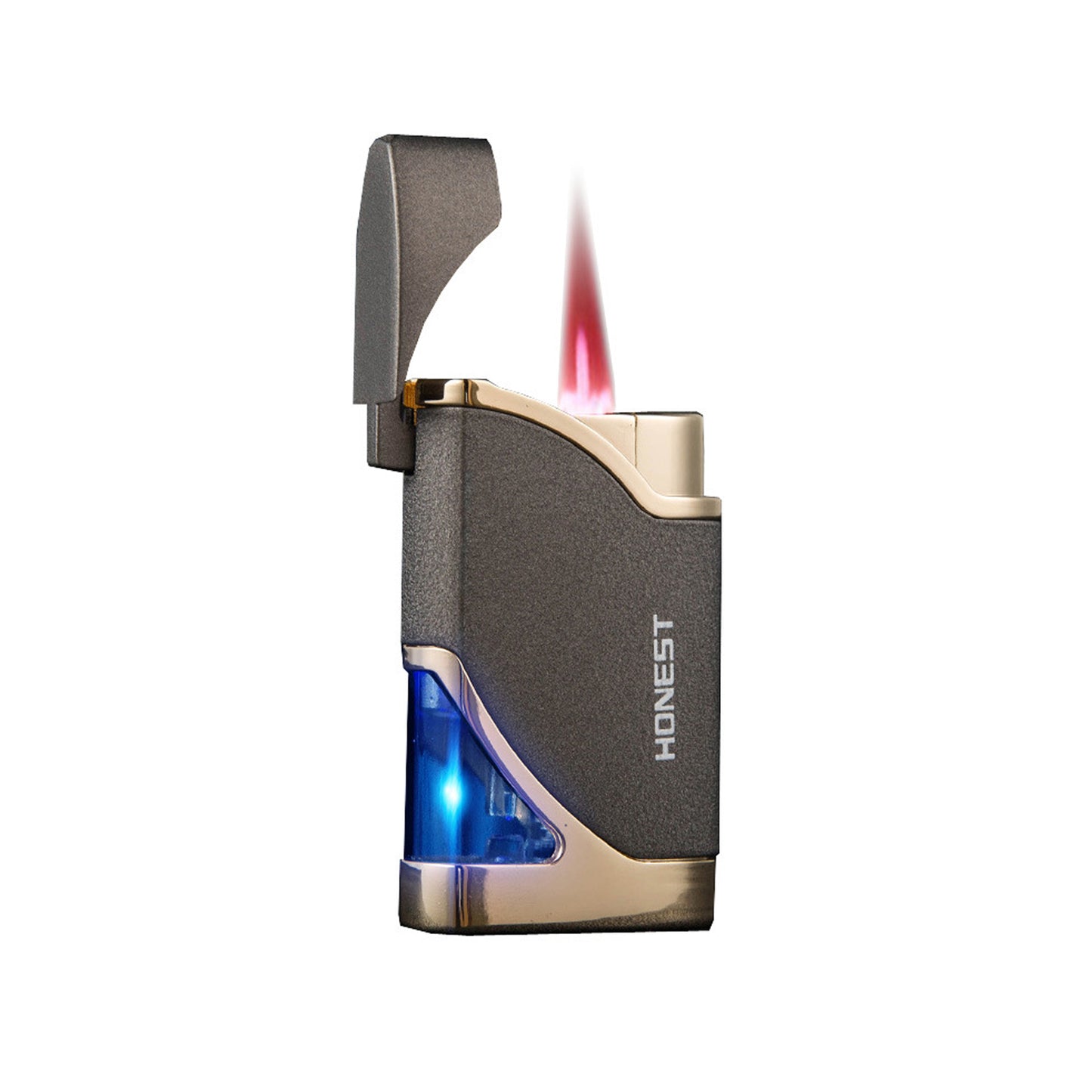 Honest Ultra-Slim Refillable Windproof Lighter with LED Light, Mini Creative Jet Lighter, Best-Selling Wholesale