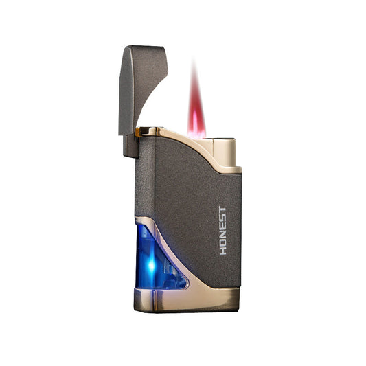 Honest Ultra-Slim Refillable Windproof Lighter with LED Light, Mini Creative Jet Lighter, Best-Selling Wholesale