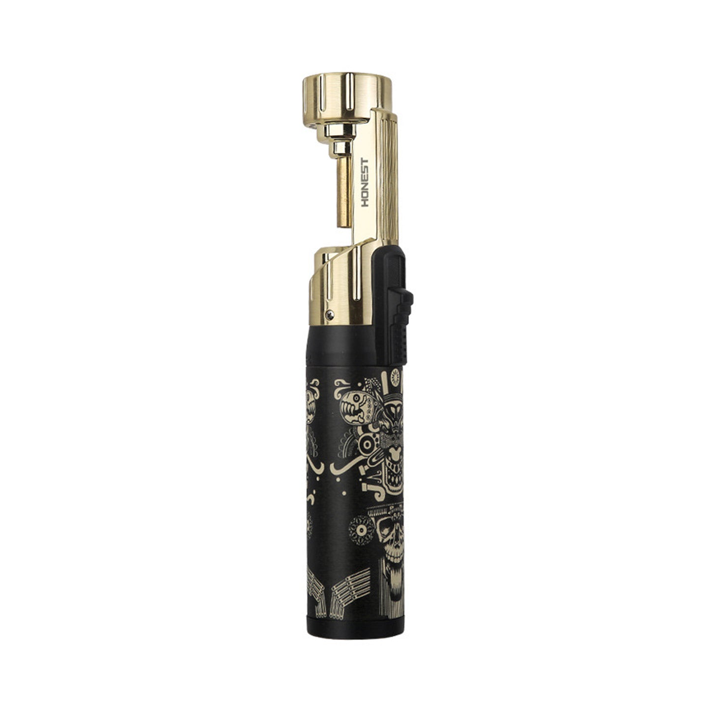 Honest Metal Windproof Blue Flame Torch Lighter Refillable Butane High Heat Outdoor Igniter