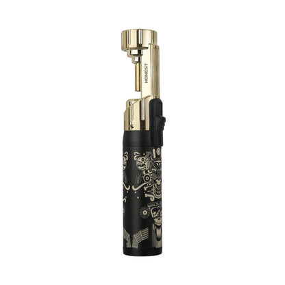 Honest Metal Windproof Blue Flame Torch Lighter Refillable Butane High Heat Outdoor Igniter