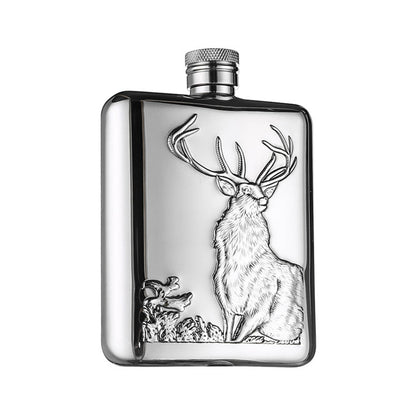 Honest Genuine 304 Stainless Steel Hip Flask 6oz Portable Outdoor Handmade Liquor Flask with Funnel