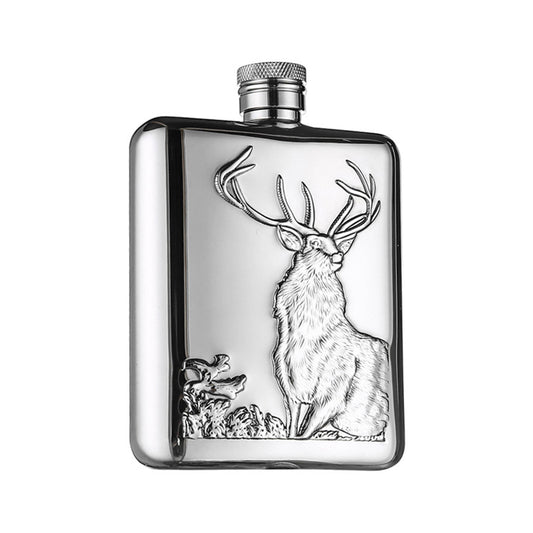 Honest Genuine 304 Stainless Steel Hip Flask 6oz Portable Outdoor Handmade Liquor Flask with Funnel