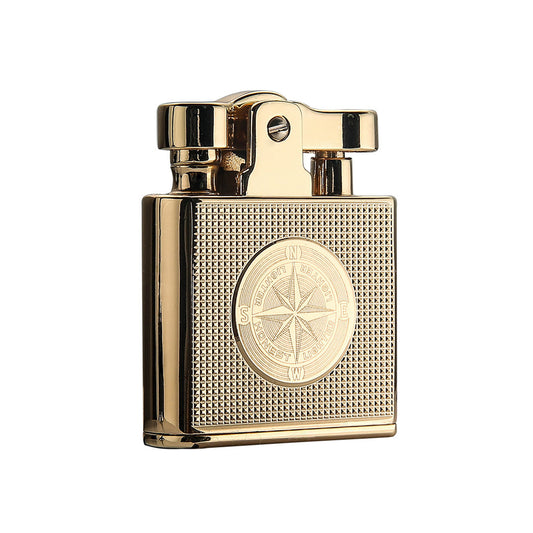Honest Metal Vintage Kerosene Lighter, Classic Soft Flame Lighter, Push to Ignite, Exquisite Craftsmanship, Reusable, Cigar Candle, Gift Box Packaging, Men's Gift