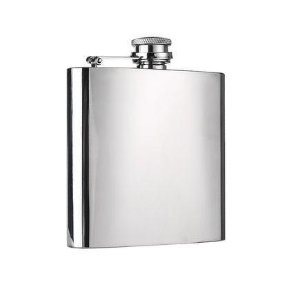 Honest Stylish 6oz Hip Flask 304 Stainless Steel Portable Alcohol Flask with Polished Finish for Outdoor Travel and Gifts