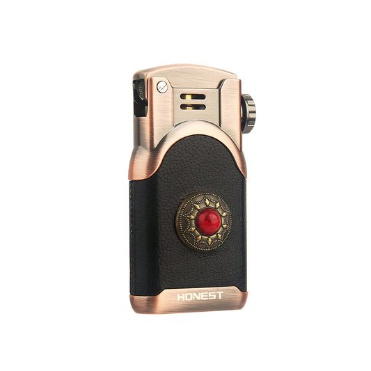 Honest Leather Lighter Soft Flame Antique Style Refillable Vintage Candle Lighters for Collection Gift