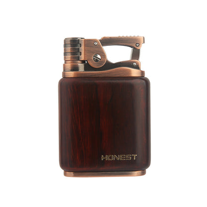 Honest Premium Windproof Kerosene Lighter for Men Retro Vintage Sandalwood Durable Creative Gift