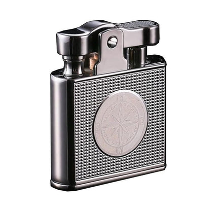 Honest Metal Vintage Kerosene Lighter, Classic Soft Flame Lighter, Push to Ignite, Exquisite Craftsmanship, Reusable, Cigar Candle, Gift Box Packaging, Men's Gift