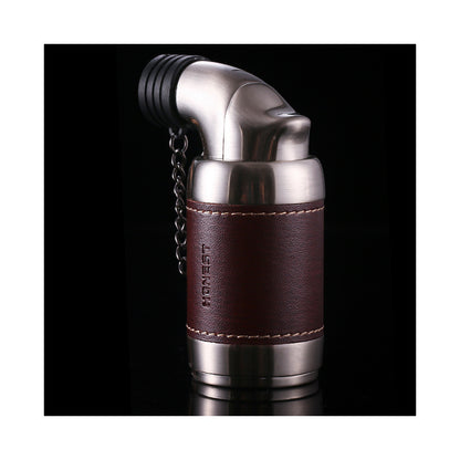 Honest Authentic Extra-Large Windproof Metal Lighter with Four-Stream Jet Flame – Creative Outdoor Rechargeable Design