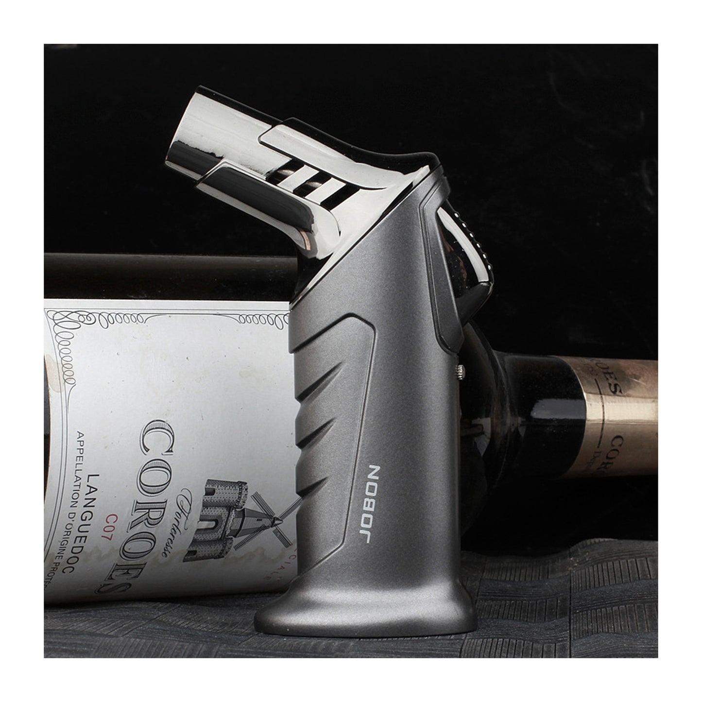 Portable Blue Flame Jet Torch Lighter for Cocktail Smoking and Outdoor Use