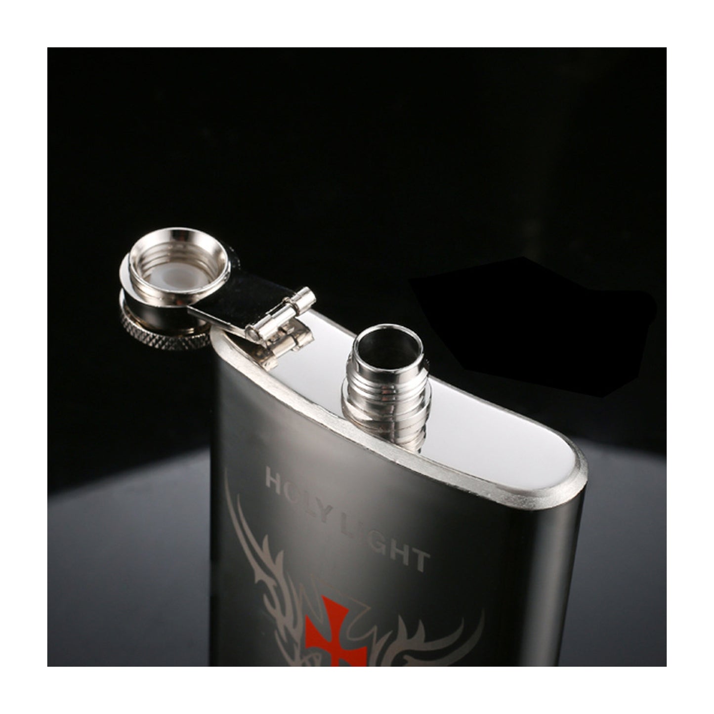 Honest 304 Stainless Steel Hip Flask 5 oz Portable Metal Liquor Flask for Men Outdoor Travel