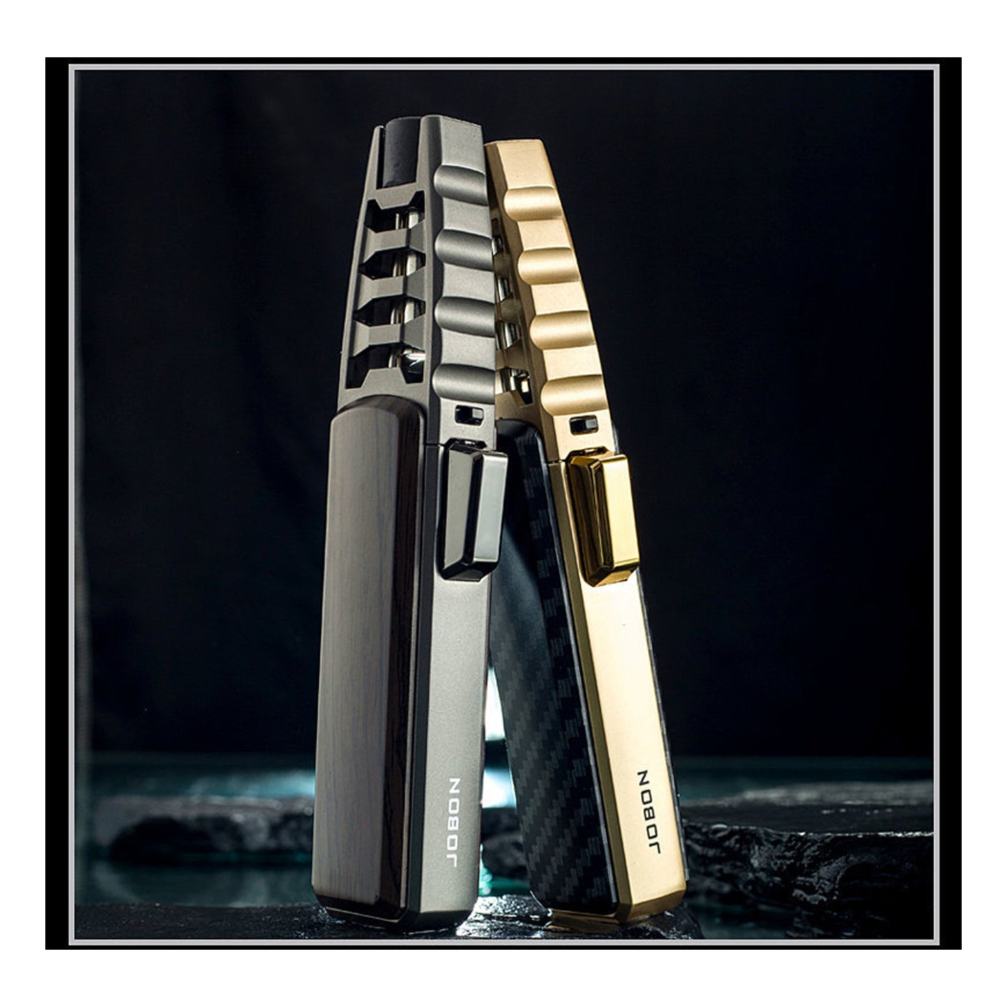 Windproof Blue Flame Butane Torch Lighter – Refillable Metal Jet Flame Tool for Baking, Cooking, and Custom Gifts