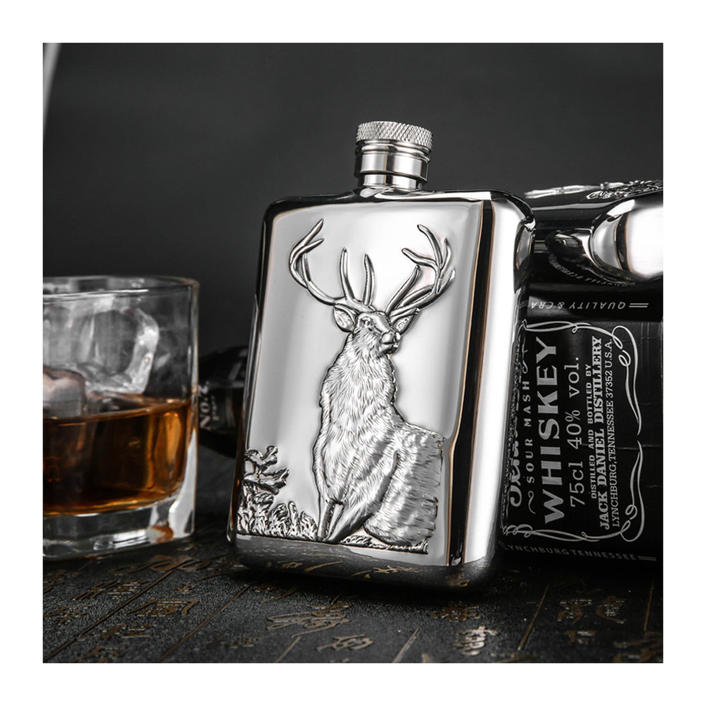 Honest Genuine 304 Stainless Steel Hip Flask 6oz Portable Outdoor Handmade Liquor Flask with Funnel