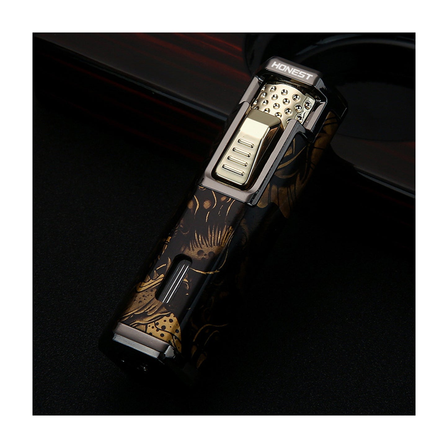 Honest Vintage Refillable Butane Jet Flame Metal Lighter Luxury Creative Personalized Gift for Boyfriend