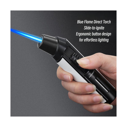 Honest Angled Metal Refillable Jet Torch Lighter, Portable Mini Multi-Function Heating Tool, Wholesale