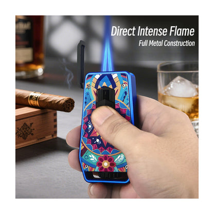 Honest Windproof Jet Torch Lighter Metal Refillable Gas Ignition Lighter for Moxibustion Use