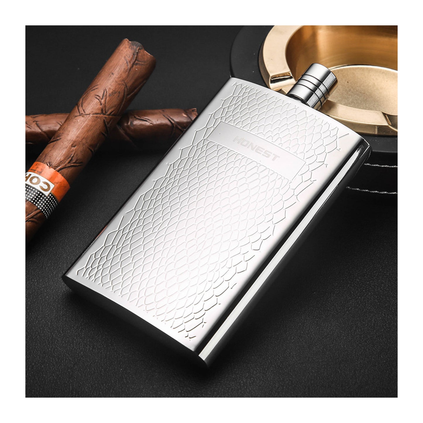 Honest 304 Stainless Steel Mini Hip Flask 5.5oz Portable Outdoor Pocket Liquor Flask Thickened Design