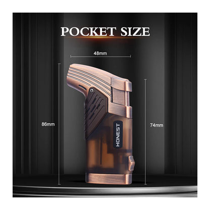 Honest Adjustable Jet Torch Lighter – Refillable Butane Power Flame Lighter for Outdoor Use