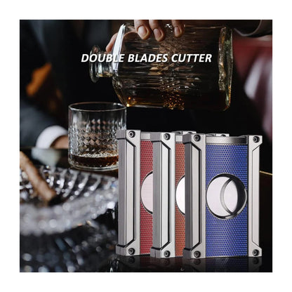 Honest Stainless Steel Cigar Cutter – Double Blade Guillotine for 20mm Cigar Diameter