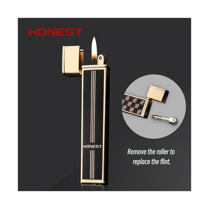 Honest Authentic Slim Windproof Metal Lighter, Portable and Stylish, Premium Gift for Boyfriend