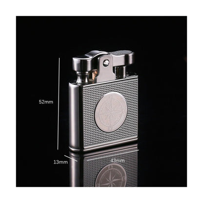 Honest Metal Vintage Kerosene Lighter, Classic Soft Flame Lighter, Push to Ignite, Exquisite Craftsmanship, Reusable, Cigar Candle, Gift Box Packaging, Men's Gift