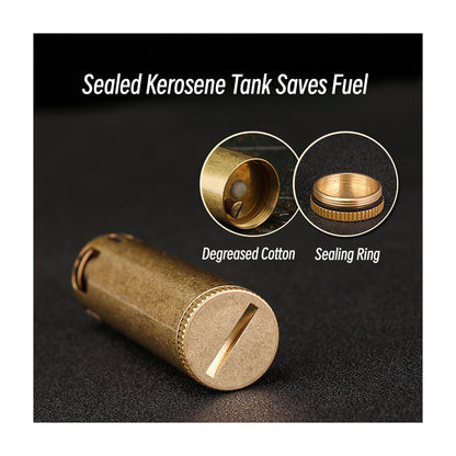 Honest Vintage Windproof Kerosene Lighter Classic Retro Metal Grinding Wheel Refillable Collectible Gift