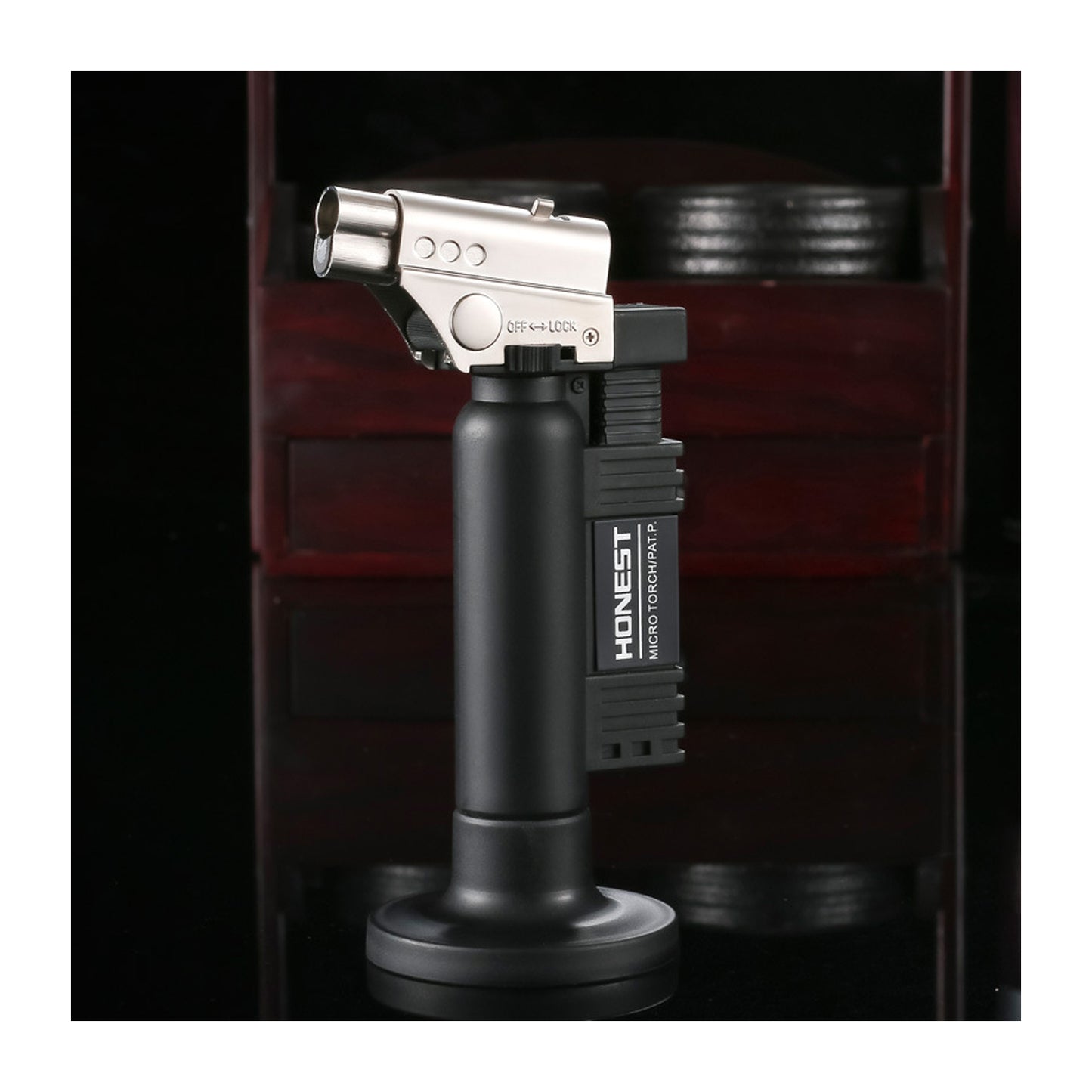 Honest High Power Dual Jet Flame Butane Lighter Windproof Ignition Tool for Camping and Barbecue