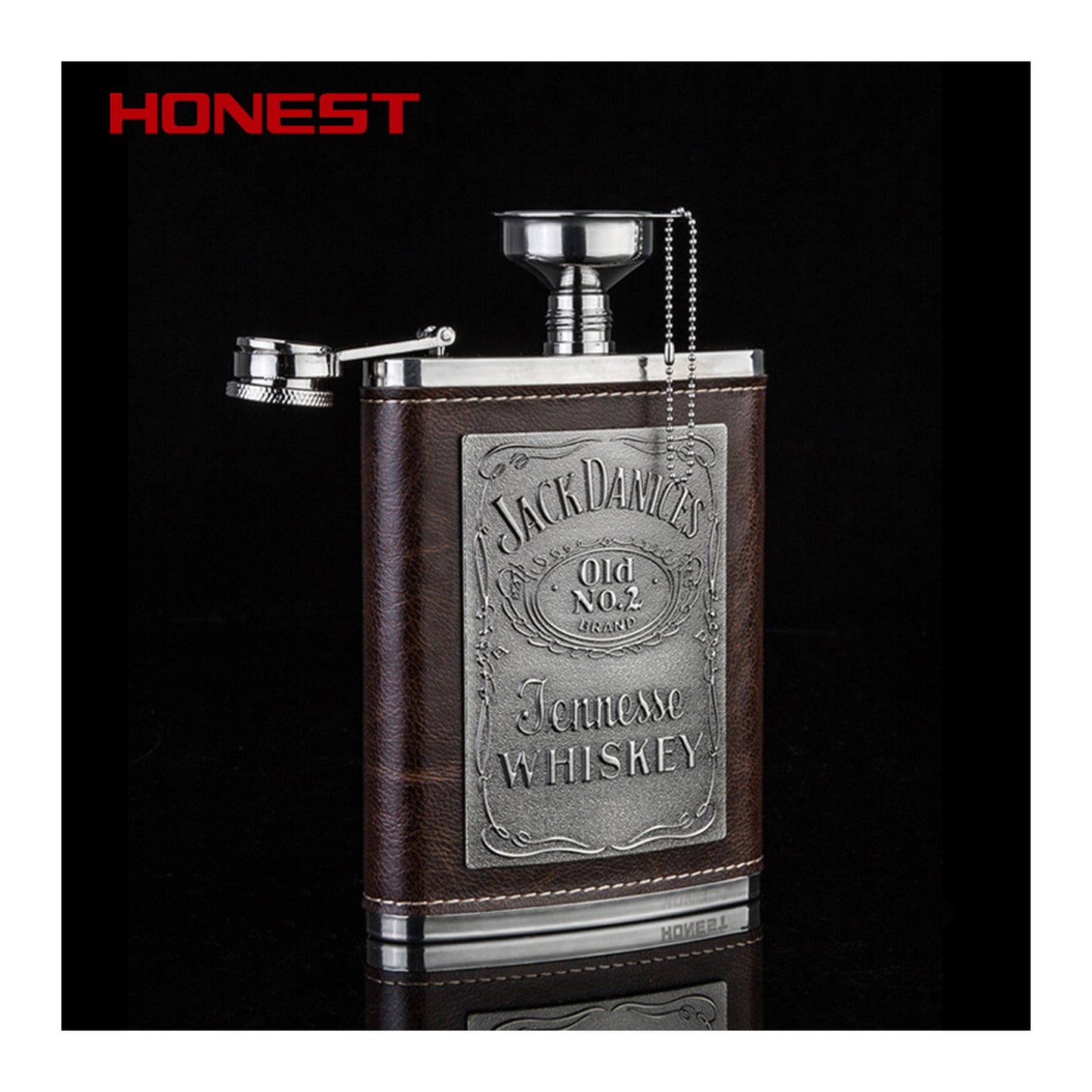 Honest Genuine 304 Stainless Steel Hip Flask Portable Outdoor 8oz Liquor Flask Russian Style Premium Quality