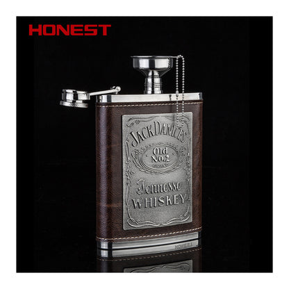 Honest Genuine 304 Stainless Steel Hip Flask Portable Outdoor 8oz Liquor Flask Russian Style Premium Quality