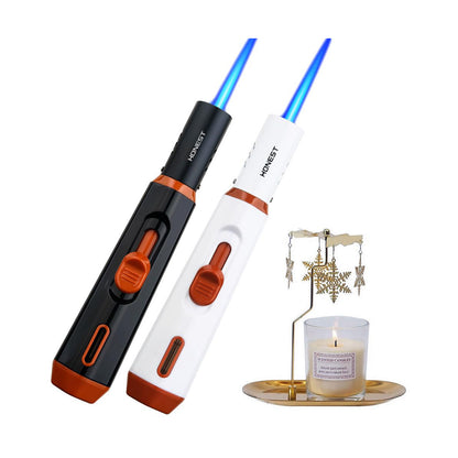 Refillable Butane Torch Lighter – Single Jet Flame for Candles, Grills, BBQ, and Camping (Gas Not Included)