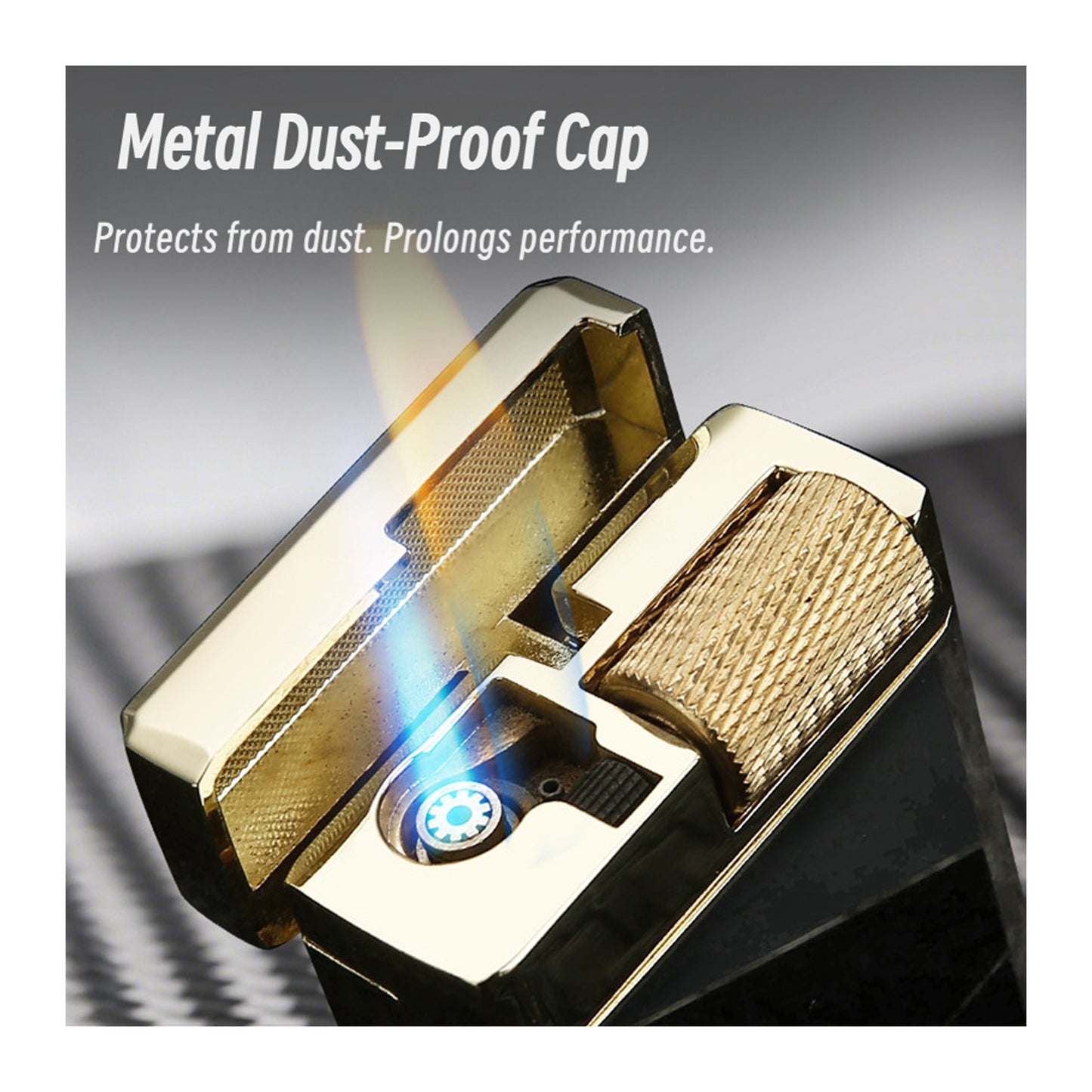 Honest New Windproof Butane Lighter with Dual Flame and Flint Ignition for Moxibustion and Daily Use - Trendy Design[No fuel]]