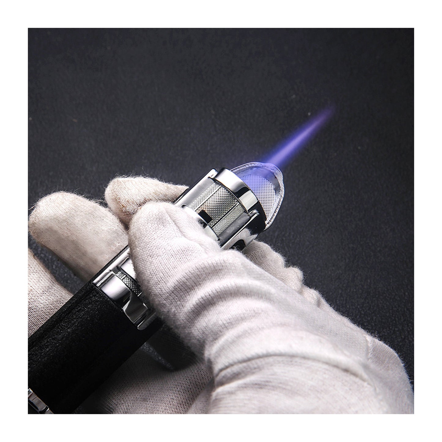 Honest Portable Refillable Metal Butane Lighter with Straight Jet Flame Outdoor Windproof Pocket Lighter Personalized Gift for Men