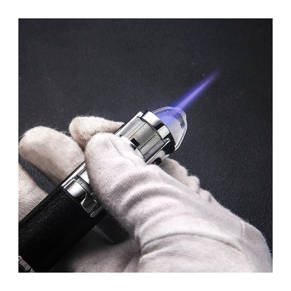 Honest Portable Refillable Metal Butane Lighter with Straight Jet Flame Outdoor Windproof Pocket Lighter Personalized Gift for Men