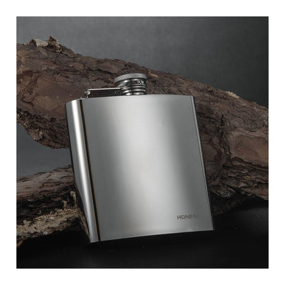 Honest Fashion High-End 6oz Stainless Steel Flask Portable Outdoor Pocket Liquor Flask Thickened 304 Stainless Steel Alcohol Flask