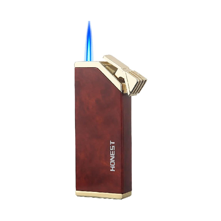 HONEST Jet Torch Cigar Lighter – Single Flame Windproof Butane Fuel Lighter